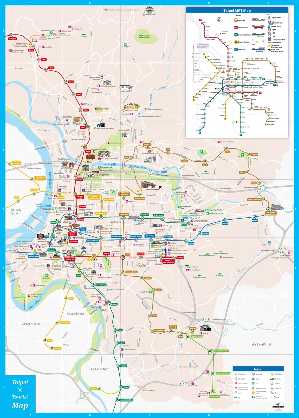 Taipei turistik haritası