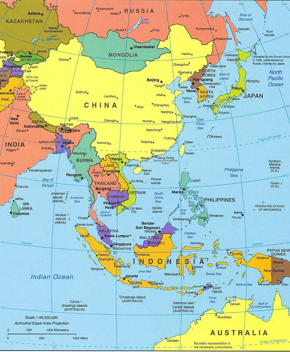 Dünya haritası üzerinde Taipei konumu
