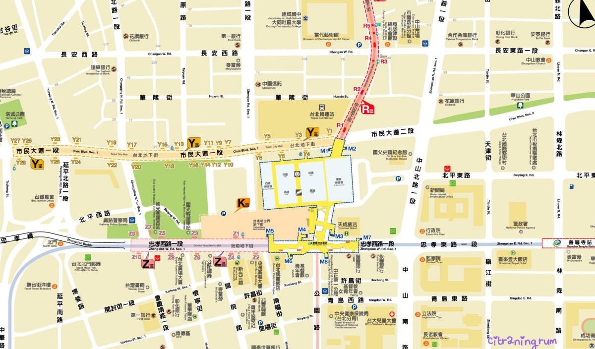 Taipei şehir merkezi Haritayı göster 