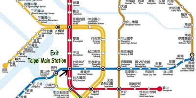 Taipei Ana İstasyonu, metro Alışveriş Merkezi harita