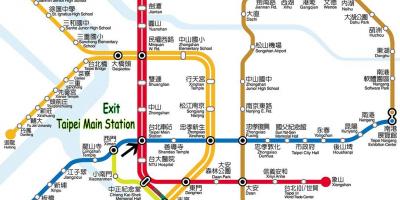 Taipei ana tren istasyonu haritası
