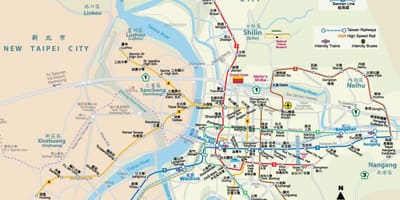 Taipei ana tren istasyonu haritası