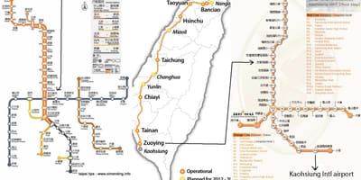 Taipei yüksek hızlı Tren İstasyonu haritası 