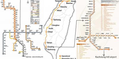 Taipei yüksek hızlı Tren İstasyonu haritası 