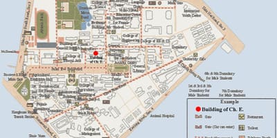 Ulusal Tayvan Üniversitesi kampüs haritası